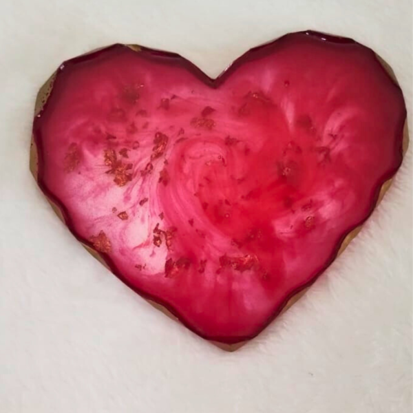 Handcrafted Heart-Shaped Resin Keepsake | A Thoughtful Gift for Special Moments